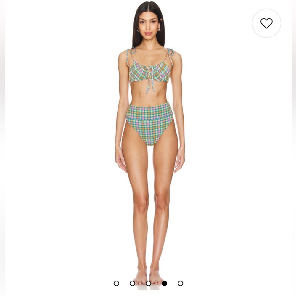 NWT BEACH RIOT Highway Bikini Bottom in Sunny Side Gingham - Picture 7 of 8